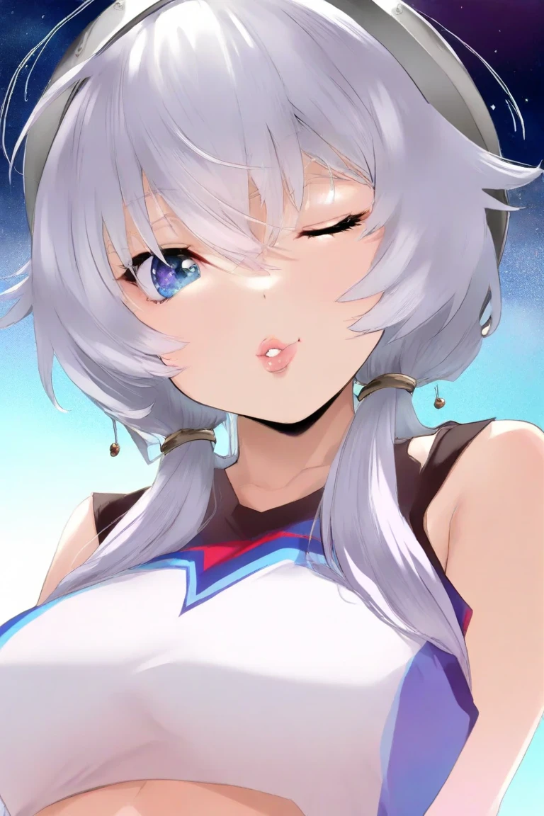 (white short hair)(red eye)(Sit on the roof)(dusk)(face to the sky)(whole body)(Profile)(Sunset)(despair)(No hope)(Cover your face)4k