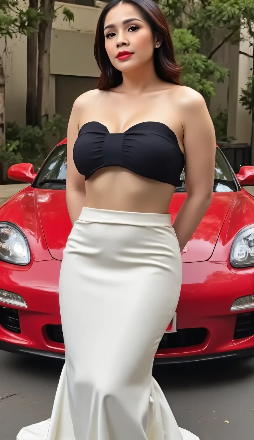 Full body photo of beautiful sexy woman wearing short skirt and sewn stockings，Stands_straight，（（独奏）），AS-Adult，high-heels，Craving sexual，medium wind_herself，（best qualtiy，A high resolution，tmasterpiece：1.4），A tall and beautiful woman，Dark brown hair in loose wavy styling，nedium breasts，Wear a pendant，Beautifully rendered details in face and skin textures，Detailed eyes，二重まぶた，Wearing flesh-colored stockings，Flesh-colored stockings，wearing silk stockings，Full-length flesh-colored stockings