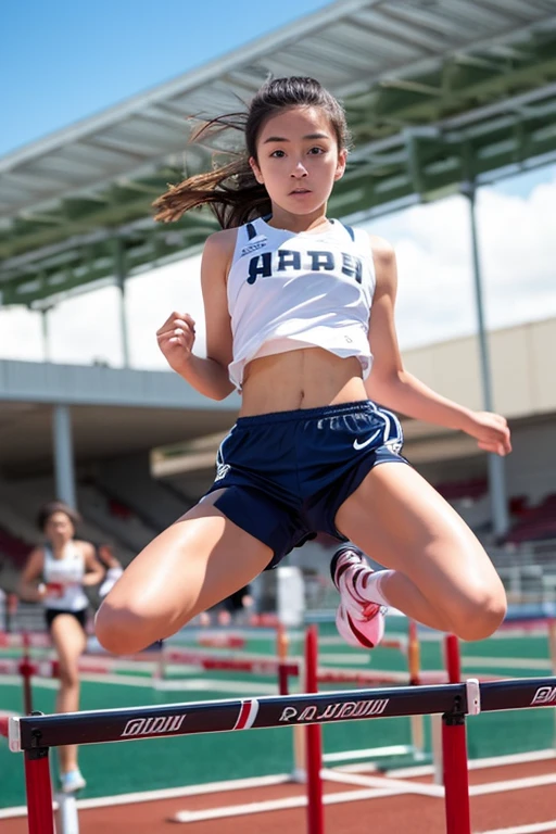 SFW, ExtremelyDetailed (((Hi-Jump Athlete Kids:1.4))), Childish perfect face, Reflective Eyes, Detailed(Delicate Clothing textures), Corrected Leg to Foot Line,Corrected Perfect Hand, Dynamic Joyful Expressions LifeLike Rendering, ((Specular Reflection:1.2)), mirrors, TopQuality 8K Ultra-detailed masterpiece (ProfessionalPhoto:1.37)(Acutance:0.8),(Luminism),(Exposed:0.33)