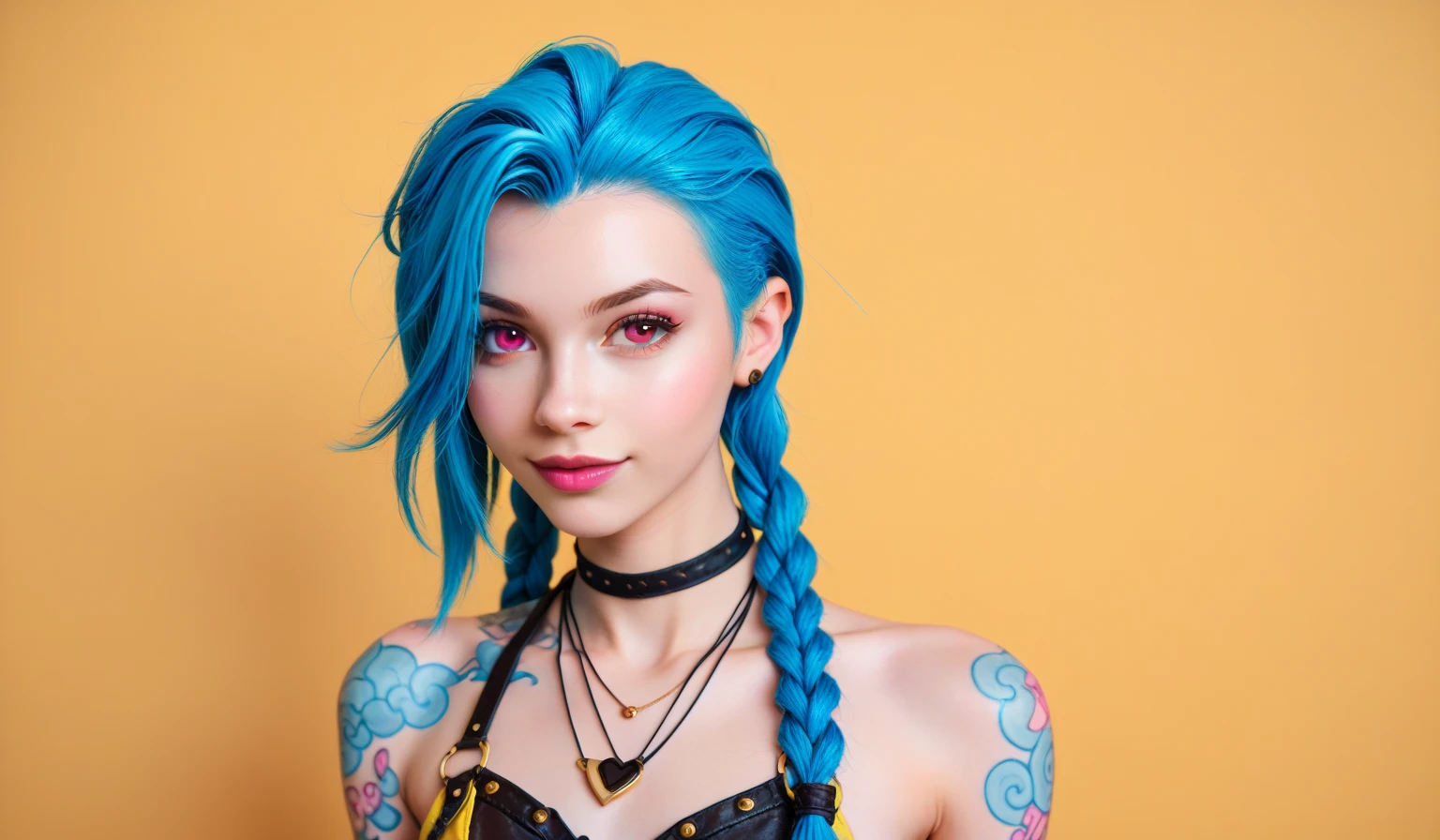 photography of a beautiful monster woman with twigs and flowers in her hair. (from above:1.2) . deep cleavage, wearing a crop top , yellow-red-blue color, punk woman with runic tattoos. in a fantasy temple. slim, (small breasts), (t-shirt, open vest, midriff)