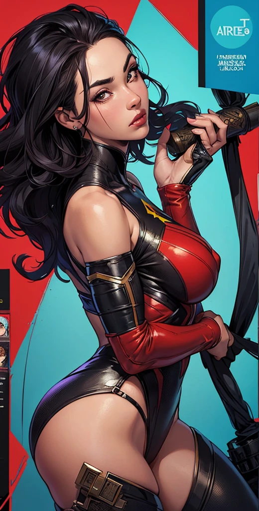 masterpiece, best quality, high detail, Azula, 1 girl, golden eyes, black hair, single tuft of hair, side strands, sexy pose, short shorts, small breasts, black stockings, wide hips, seated, expressive smile, smooth skin, bandeau