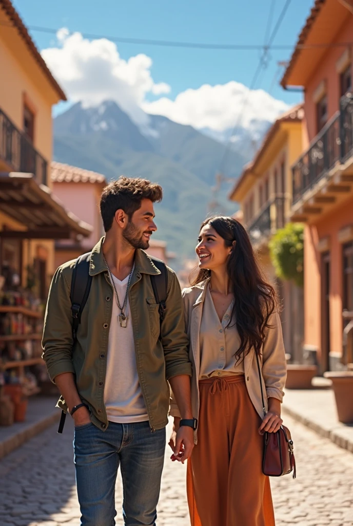Una pareja feliz y una persona triste al lado