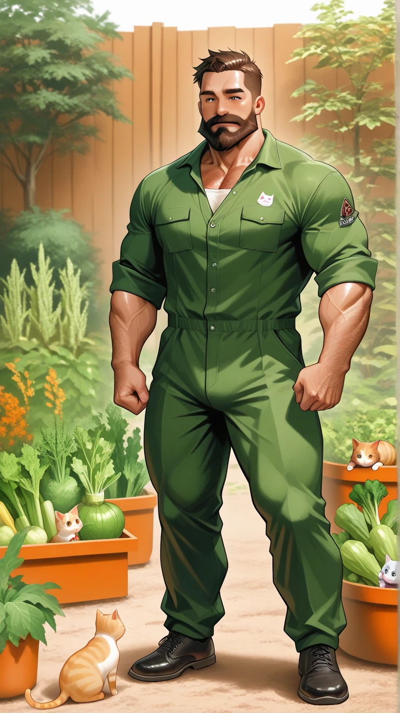 best quality, masterpiece, handsome man, muscular bodybuilder, construction worker gear, tight clothes, big bulge, penis outline, construction site, perfect fingers, sexy, gay, homoerotic, no watermark, no logo, no signature