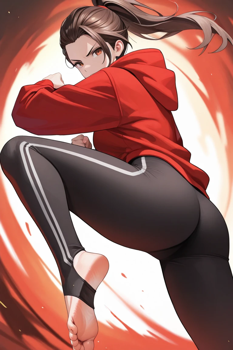 little sarada, small , ahegaoface, standing split, naked