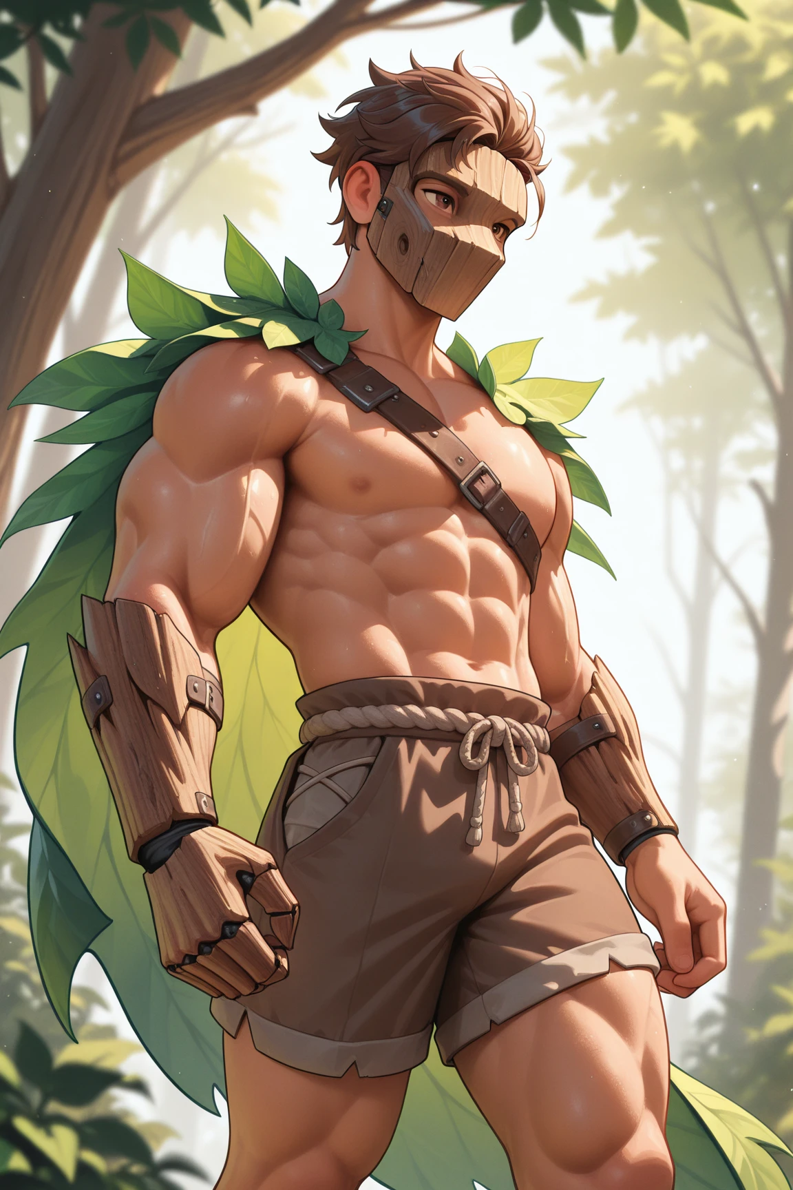 (((Decidueye))), pokemon, anthro, full body shot, (topless), ((loincloth)), showing pecs, male, solo, adult, ((muscular abs)), ((huge pecs)), ((nipples)), high details, beautiful eyes, detailed eyes, older, detailed muscles, (forest background), detailed face, looking at viewer, (happy face), bodybuilder body, night, huge muscles, hunk, beefy by bruteandbrawn, by raccoon21, by personalami, by chunie, by kenket, (intricate, high detail, film photography, soft focus, RAW candid cinema, photorealism, realistic, photorealistic, analog style, subsurface scattering, masterpiece, best quality, ultra realistic, 8k)