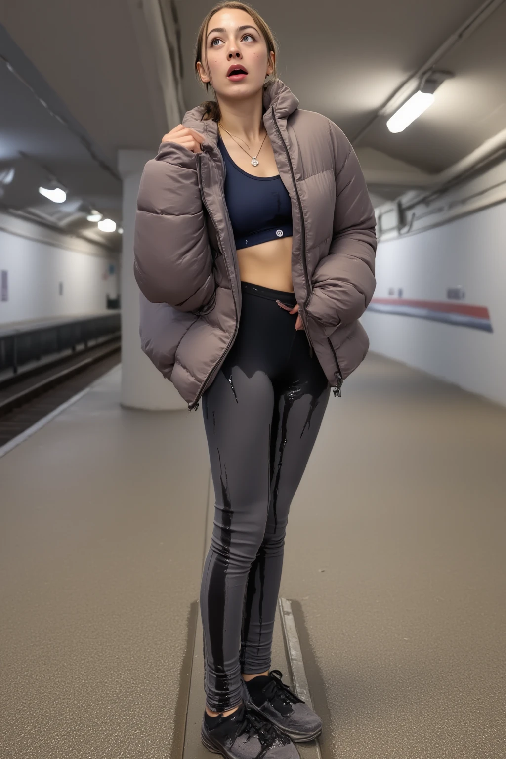 Full body shot Realistic portrait photography of (Encontrar) De Dragon Ball con ropa cyberpunk