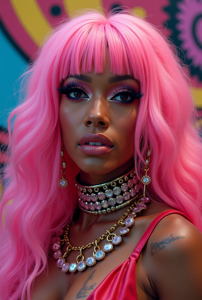 
1girl, head phones, under pink bubble water, (18 years old), (Latina), very dark skin, wide shot, (pink strapless dress), (Masterpiece, Professional lighting, 16k, 8k wallpaper, raw photo, photorealistic:1.8, ultra detailed, natural lighting, detailed skin sexy pose, open mouth, big lips, night time, eyes closed, pink light, steam, pink foam