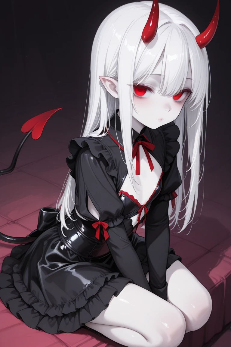 ((masterpiece, best quality, extremely detailed CG, unity 8k wallpaper,anatomically correct,ultra resolution)),Award-winning photography,(best illumination,Very Delicate and Beautiful),(one girl,solo,loli:1.5),(Vampire:1.45),silver hair,(twintails:1.2),(glowing red eyes:1.25),(pale skin:1.45),(extremely beautiful and detailed face:1.2), (extremely beautiful and detailed eyes:1.2),perfect hands,delicate legs,((bat hair ornament)),(gothic style,death atmosphere),pointy ears,skinny,((black leather jacket:1.4, black vest,black leather pants:1.2,black leather shoes,black leather gloves)),looking at viewer,menacing,head tilt,dark persona,evil,(cute:1.5),((night, dark atmosphere, dark theme, darkness:1.5,dynamic angle)),dramatic shadows,(dimly lit:1.5),blood on face,blood on floor, blood on walls,(blood mist,blood splash:1.4),depth of field,(devil city:1.3),hell flames,gothic castle,(perfect human body structure with maximum precision)