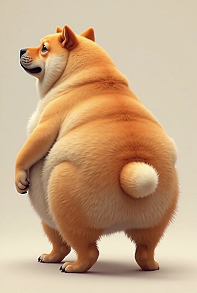 Overweight polar bear、Polar bear fur、Belly rubbing pose、Pose with one leg raised、Fat-filled abdomen、Profile of face、Side view、Extremely large bulging crotch underwear、Male genitalia outline、Lots of pubic hair、Very long armpit hair、Thick chest hair、Composition looking up from diagonally below、Roaring Polar Bear、Concrete Background、Long body、very short legs、Hairless head、Upward facing face、Thick Tongue