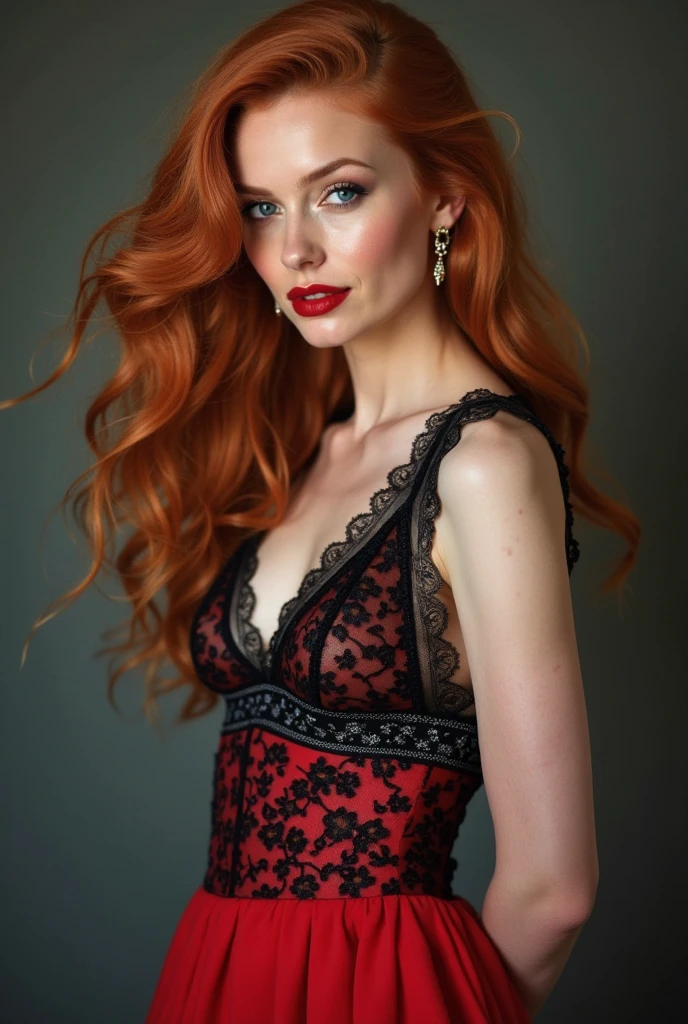 Senhora de 50 anos, Beautiful, cara bonita, sexy, HD 8K, corpo inteiro, pele escura, red hairs, nu, deitado na cama, sem roupa, Erotic, Realistic
