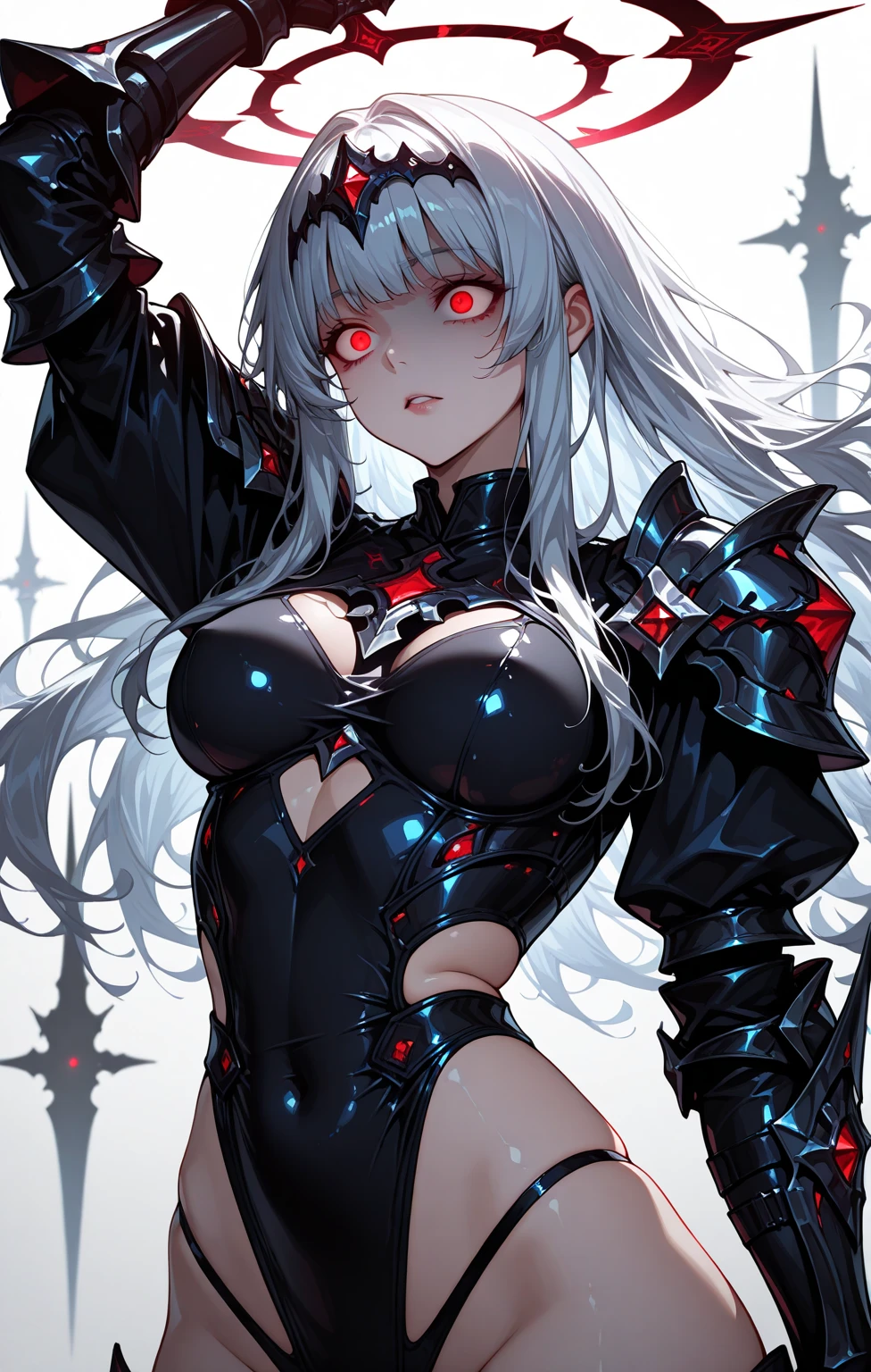 ((Highest quality)),(Ultra-high resolution),(Super detailed),(Detailed Description),((The best CG)),(masterpiece),Highly detailed art,(Art with precise details:1.5), (Female Devil:1.5),(sneer:1.3),(Big Breasts:1.6),(Red and black leather suit:1.6),Beautiful feet:1.6,Sharp Claws:1.6,Sharp Boots:1.4,((Scythe:1.5), (Pale-white fireball:1.6)