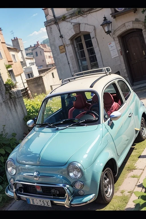 a three year old child plays with a car on a sunny day somewhere in Provence