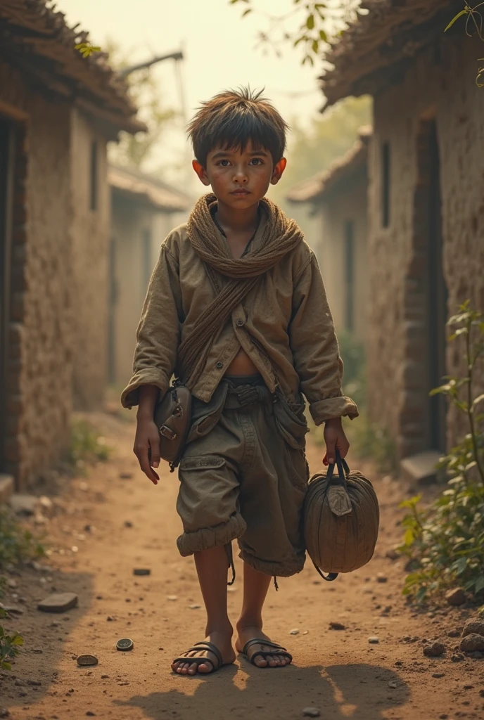 19th century newspaper delivery boy he is a bit dirty he works to support his family