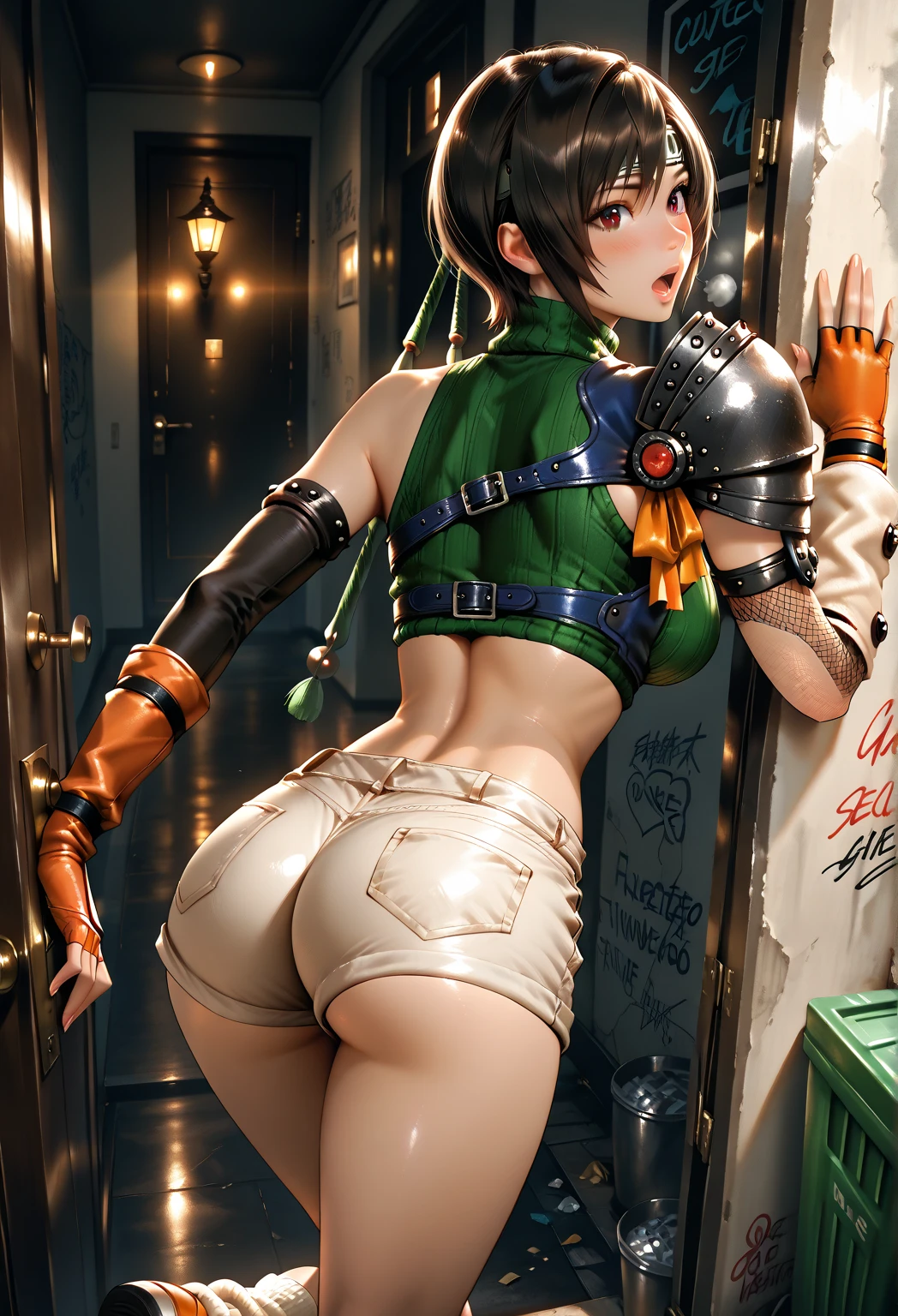 naked, topless, (owkiriko), kiriko \(overwatch\), green hair:0.7, red fox helmet, red sneakers, sexy pose, blushing, slutty bikini, string bikini, microbikini nsfw, huge_ass, sexy, realistic, realism, photorealism, photo-realistic, high contrast, (photorealistic:1.4), 8k high definition detailed realistic, (best quality, masterpiece:1.2), NSFW, photon mapping, radiosity, physically-based rendering, best quality, highly detailed, 1girl, pat pussy, cameltoe, bending over, ass,