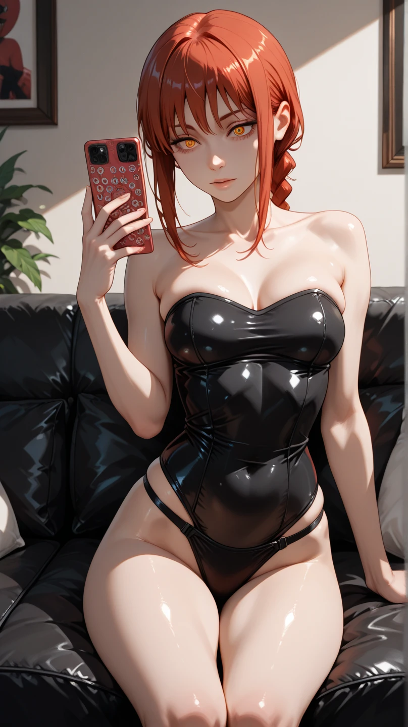 Hyper realistic super detailed sexy fubuki, Very detailed, expressions faciales sexy, seductive facial expressions, [:(Face detail: 1.4): 0.4], 16K resolution, 4k resolution, dinamic lighting, High definition resolution, (hyper realistic: 1.4),(contrasting background: 1.5), hyperrealistic arm), (Hyperrealistic legs), (peau propre), (lighting cinematic: 1.7), (intime), (Technologie NVIDIA RTX Ray Tracing),  hyperrealistic arm: 2), (Ventre plat parfait), (image couleur),fubuki, long hair, large breasts, mirror, room, selfie, holding cellphone, brown pantyhose, pantyhose, thighs, tight cameltoe, see through pantyhose, looking at viewer , masterpiece, best quality, highly detailed, desire, blush, perfect hands, blush, shy, tight gap, skindentation, mirror, room, selfie, holding cellphone.cute pose, half naked, deep cameltoe 