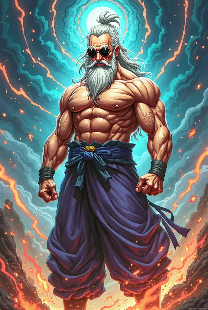 Anime Element: You could incorporate an anime character or symbol that resonates with strength, resilience, or transformation. For example:

Naruto's Kurama (Nine-Tails) – Surround Zeus with the fiery, swirling tails of Kurama, symbolizing immense power and a strong spirit