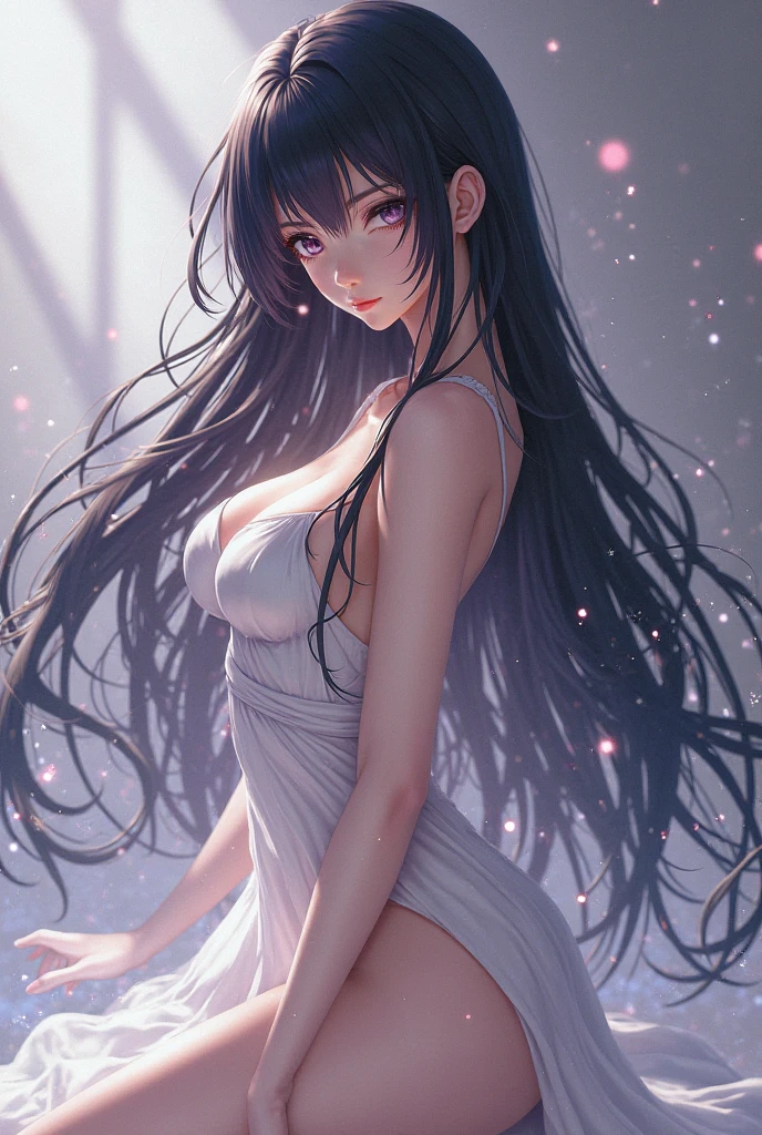 Beautiful Chitanda,There is only one beautiful girl,Purple Eyes, Black Hair, Natural straight hair, Straight bangs,Extremely refined,open your lips,Face is so red,Very white skin,Skin as delicate as porcelain,Glowing skin,big eyes,Flowing long hair,beautiful girl, Like a dream,Slim,Slim waist,Soft, (Sensual), (Kawaii), Dream quality,Holding a book above my head to avoid the rain,Profile,Side breasts,Bend your body,Underwear Rain,Completely naked,Bare back,nacked hip,Wrapped in a transparent raincoat,Bare belly,very close,Deep V neckline,Loose neckline,Beautiful big breasts,No pants,Delicate clavicle,Delicate hands and feet,Bare neck,There is no decoration on the neck,Bare thighs,Exposing the groin,Camel toe,extremely shy,Ultra-high resolution, (masterpiece:1.2, best quality), (Delicate and beautiful eyes: 1.2), (Beautiful and delicate face)