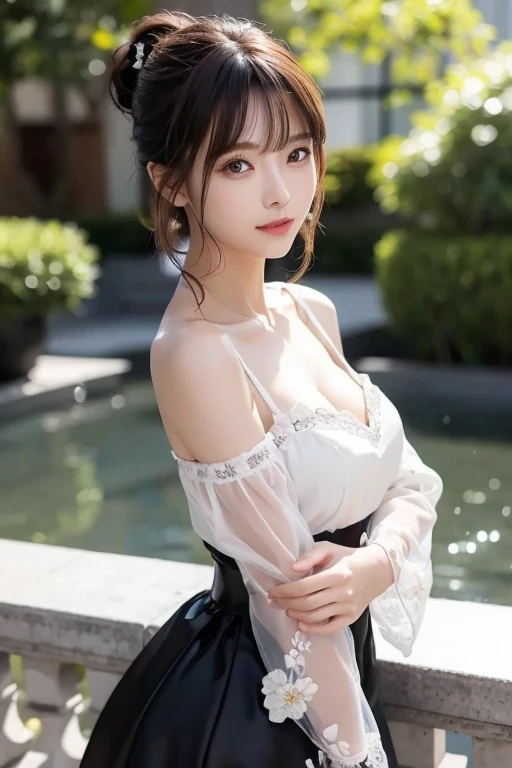 Best quality,masterpiece,ultra high res,(photorealistic:1.4),1girl,shoulder,charming,Looking at the camera,