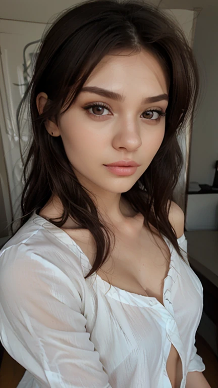 un gros plan d’une femme aux cheveux longs portant un soutien-gorge blanc, portrait sophie mudd, Anna Nikonova alias Newmilky, Angelina Stroganova, Bella Poarch, Dasha Taran, 18 ans, visage extrêmement beau, Victoria Gavrilenko, Anastasia Ovchinnikova, Julia Gorokhova, visage parfait ) bigger clivage , bigger lis