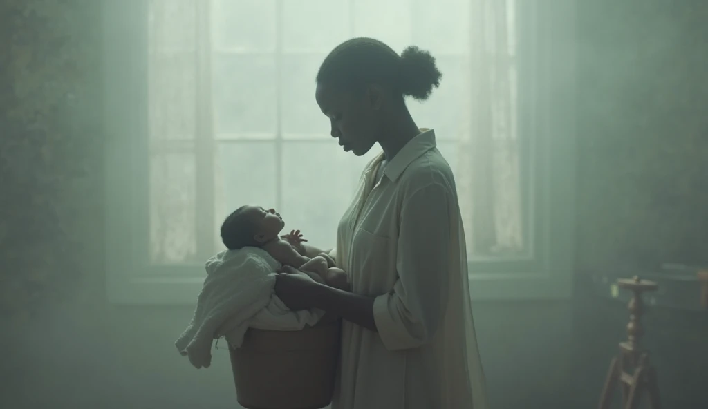 Make images of this story in the 19th century - Here is the story "O Bebê de Desiree" de Kate Chopin, in full:

O Bebê de Desiree

Desiree estava sentada em um banco, in front of the house, Playing with the baby. It was a hot summer afternoon; the slaves had finished their tasks and were gathered under the trees in the shade. The baby,, dressed in a long white dress, slept peacefully on his lap. Desiree cantarolava uma canção suave e monótona, as he looked at the little sleeping face.

Suddenly, Armand, your husband, approached with quick steps. He seemed to be troubled by something.

"Where is the baby??" he asked, in a harsh tone.

Desiree ficou surpresa com a brusquidão da pergunta e da aparente irritação de Armand.

"Here&#39;s the baby, Armand", she replied calmly. "Why are you so agitated??"

Armand did not respond, but he took the baby from her arms and examined her face with an intensity that frightened her. Uma sombra passou por seu rosto quando ele entregou o bebê de volta a Desiree.

"Something is wrong?" she asked, with a trembling voice.

"no", he replied, Briefly. "Go back inside."

Desiree ficou parada, Looking at him, confused and a little scared. He watched her with a dark expression., until she obeyed and entered the house.

Naquela noite, During dinner, Armand mal dirigiu a palavra a Desiree. He seemed to be deeply absorbed in his own thoughts.. After the meal, Desiree