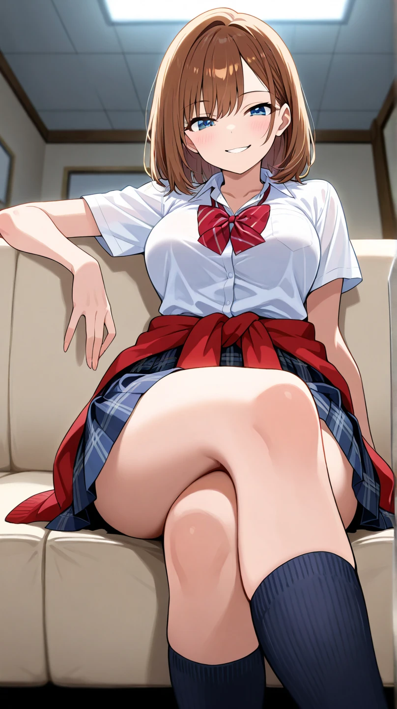 (Idol Master), (highest quality, 8k, masterpiece, Very detailed:1.4), (Lens flare, Particles of light, Shine), Big Breasts, smile, Open your mouth, masterpiece, highest quality, Very detailed, High resolution, Very detailedなCG, masterpiece, Official Art, From below, 1 boy, Heterosexual, Mirai Kasuga, Big Breasts, Fingering, Grab from behind, explore, Put your hands in your panties, Spread your legs, Lift your shirt, Pleated skirt, Sailor suit, ((Browsing Caution)), Perfect body, (Spread your legs),Please stretch your legs and rest............................, Sleep on your back, (Embarrassing:1.1), (blush:1.2), (orgasm:1.2), charm, (shout:1.1), (Move a row:1.1), Sweat, Heavy breathing, Expansion Division, penis, Sex, Sex with men, night,On the sofa, pillow,