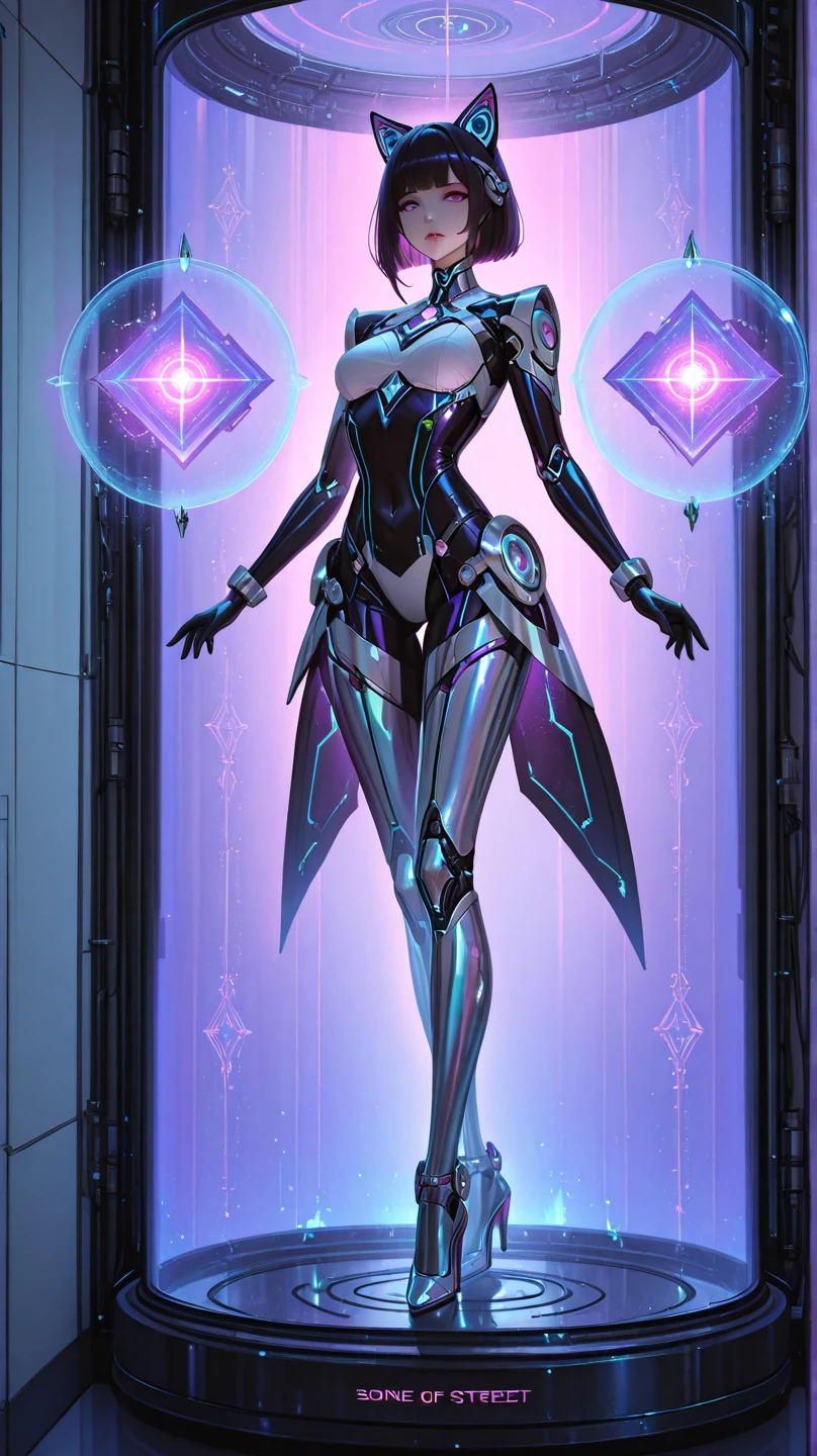 1girl,Cute beautiful girl,perfect body figure,Translucent body,glowing body,Sexy clothes,dynamicposes,rich details,Science fiction world,Fantasy composition,Creative wallpapers,illusory 5