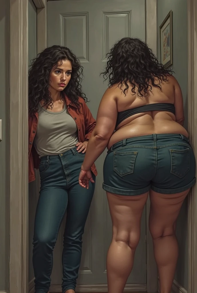 Ai vs human ai is angry and human is sad both standing infront of each other 