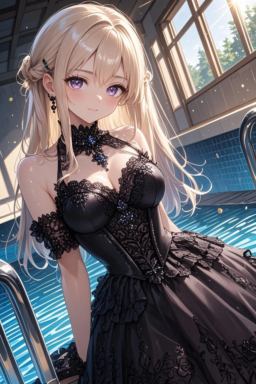 absurdres, (masterpiece, best quality), (ultra-detailed), extremely detailed, super high resolution, (Top Quality photorealistic Illustration), (Super Definition), (best quality,masterpiece:1.0),(cute illustration:1.3), (high Saturation:1.2), highres, ultra-detailed, 32k,8k resolution, intricate details, cinematic scene, detailed background, detailed background,(masutepiece:1.2), (Best Quality:1.2), hyper detailed illustration, beautiful artwork,(Extreme detail CG Unity), (8K Wallpaper)、(exquisite lighting and shadow)、(highly dramatic picture)、(cinematic lens effects),strong light coming in,
BREAK
(dynamic angle:1.6), (close to viewer:1.6),from below, depth background, in the Poolside, pool, splashing, blue sky, windy, rim light, sunlight, beautiful lighting, strong light, widely,
(girly standing:1.3), ((looking at viewer)),
BREAK
1 girl, (aaerika:1.8),cute girl, (round face:1.6), (baby face:1.6), (kawaii:1.6), (cute:1.6), (loli face:1.6), (round eyes), (ultra-detailed brilliant big eyes), (large pupil), ((shiny skin)), ((pale skin)), (shy), (blush), smile, BREAK baby pink eyes, long hair, twintails, hair ribbon
BREAK
(show off nipples:1.8), (exposing bare breasts:1.8), (exposed chest:1.8), (no bra:1.3),medium breasts, (small nipples:1.2), (small areolas:1.2),,(very extremely small panties:1.8),(pussy line:1.8), Big