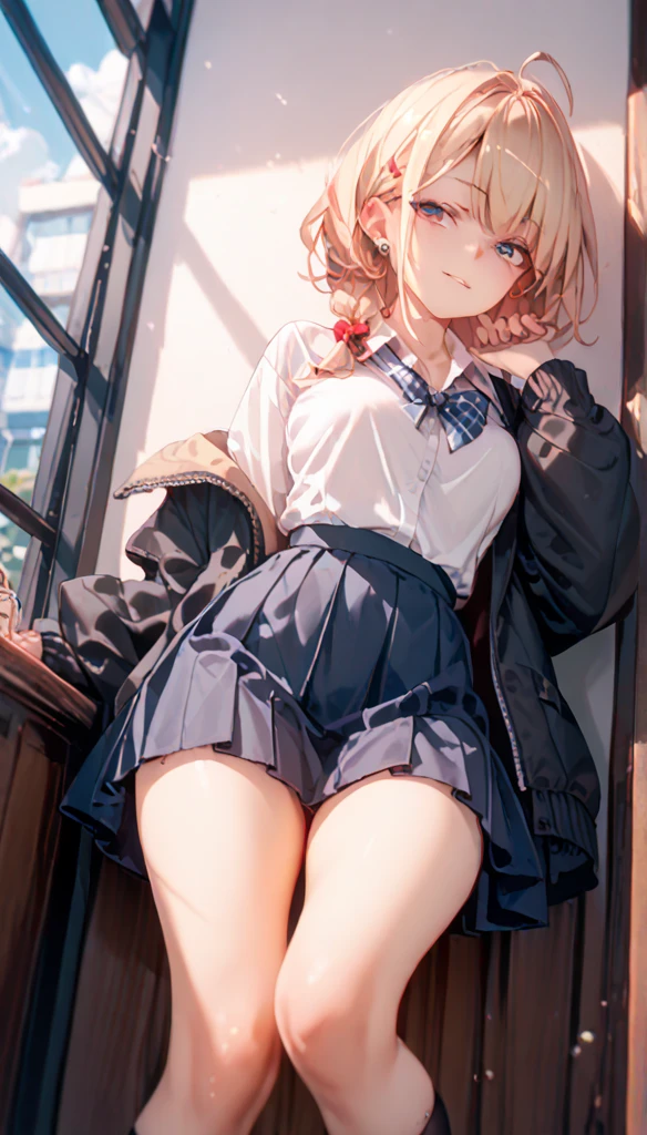 , Skirt flip, real cotton panties, Get wet