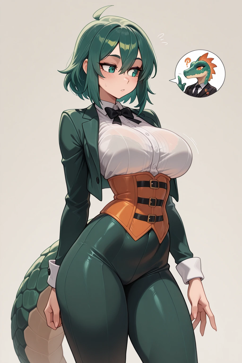 Crocodile girl，Crocodile girl，Crocodile tail，Crocodile tail，长着Crocodile tail的女孩，