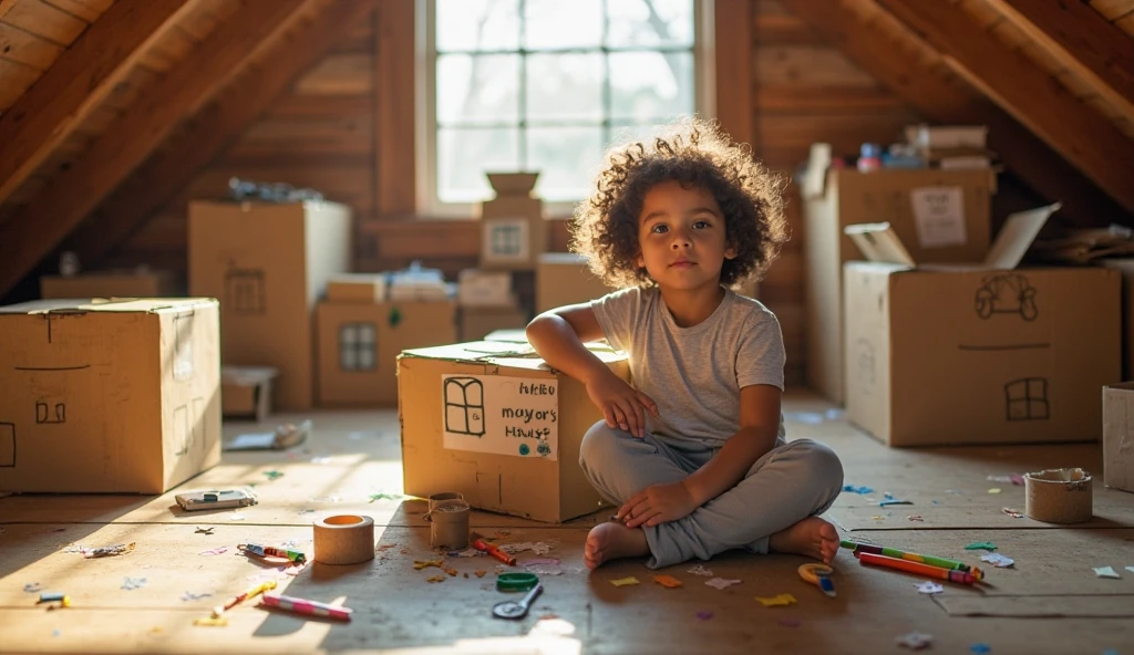fille africain de 6 ans qui fait de la box