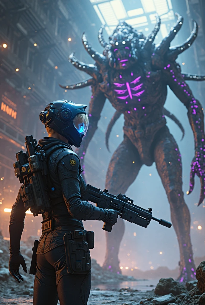 Purple chemistry fantasy laboratory sci fi cyber punk