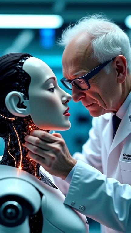 Dr. Hassan hugged saml robot and said, "Today, with your bravery, you have proven that you are truly a great robot!"