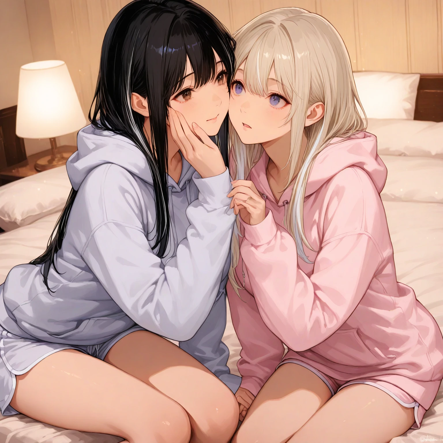 2girl,hijab,home,happy,ahegao,get drunk,wife vomiting,hijab outfit,wife and teenage girl,beautiful eyes,in living room,t-shirt outfit,wife super big breast and soft,wife beautiful smile,full body