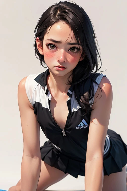 (Highest quality,8K,High resolution,Masseter muscle area:1.2),Super detailed,Realistic:1.37,Portraiture,Dynamic Angle,Women's Softball Players,Teenage Girl,Small Head,cute,sporty,Attractive face,Beautiful face with attention to detail,Extremely realistic skin,Wet Skin,Sweat,Large Breasts,Tight waist,Beautiful legs ,sporty,Softball Venues,Cinema Lighting,hot pants, head to feet 