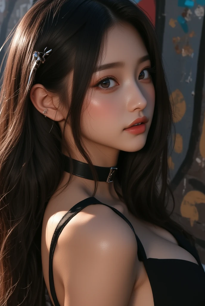 High resolution, extremely detailed photo, 8k full color, Upper body, (girl with), detailed medium breasts, cleavage, beautiful detailed face and eyes, detailed shoulders, detailed bust, Dynamic hairstyle, (wearing dynamic bikini:1.5), Professional Lighting, Best Quality、Cat's ears
