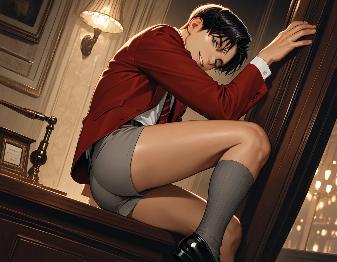 Feminine man in stockings