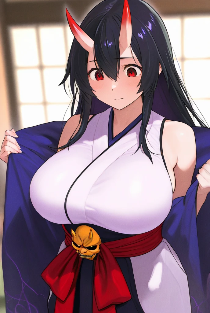 raiden, big breast teke off show bikini lact Pink underwear, katana long sword