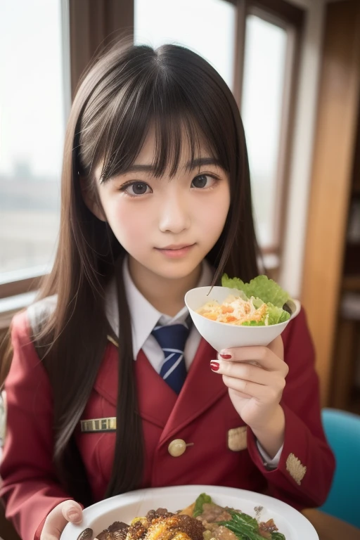 High school girl lunch scene