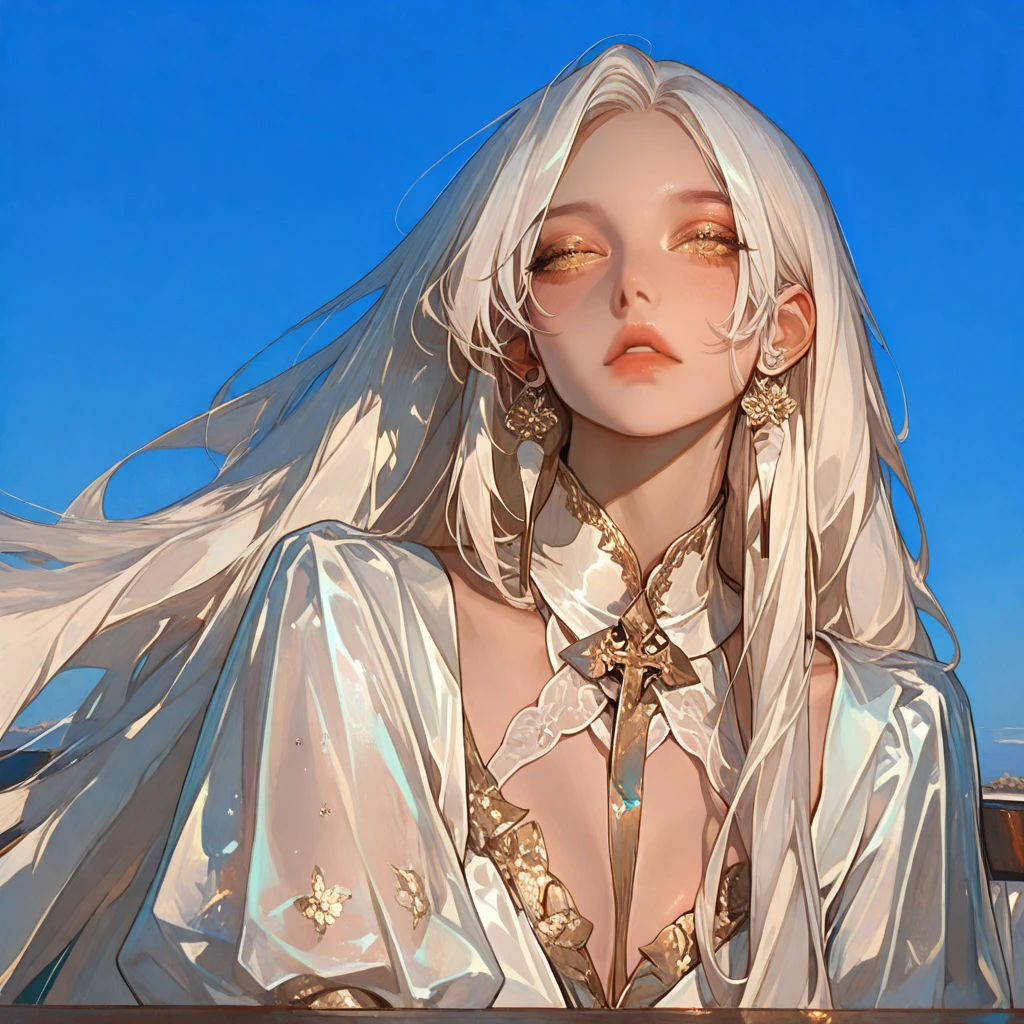  ((best quality)), ((masterpiece)), (detailed), 1girl, (big forhead:1.2),extremely detailed cute,((((long hair,long hair)))),intricate eyes,beautiful detailed ,symmetrical eyes,(((detailed face))),beautiful detailed lips,highres,(best quality),(ultra detailed,extremely detailed),perfect face details, ((masterpiece:1.4, best quality))+, (ultra detailed), closed eyes, sleep princess style,(albino),(albinismo),cgi realistic game style,8k,8HD, fringer hair,lying down