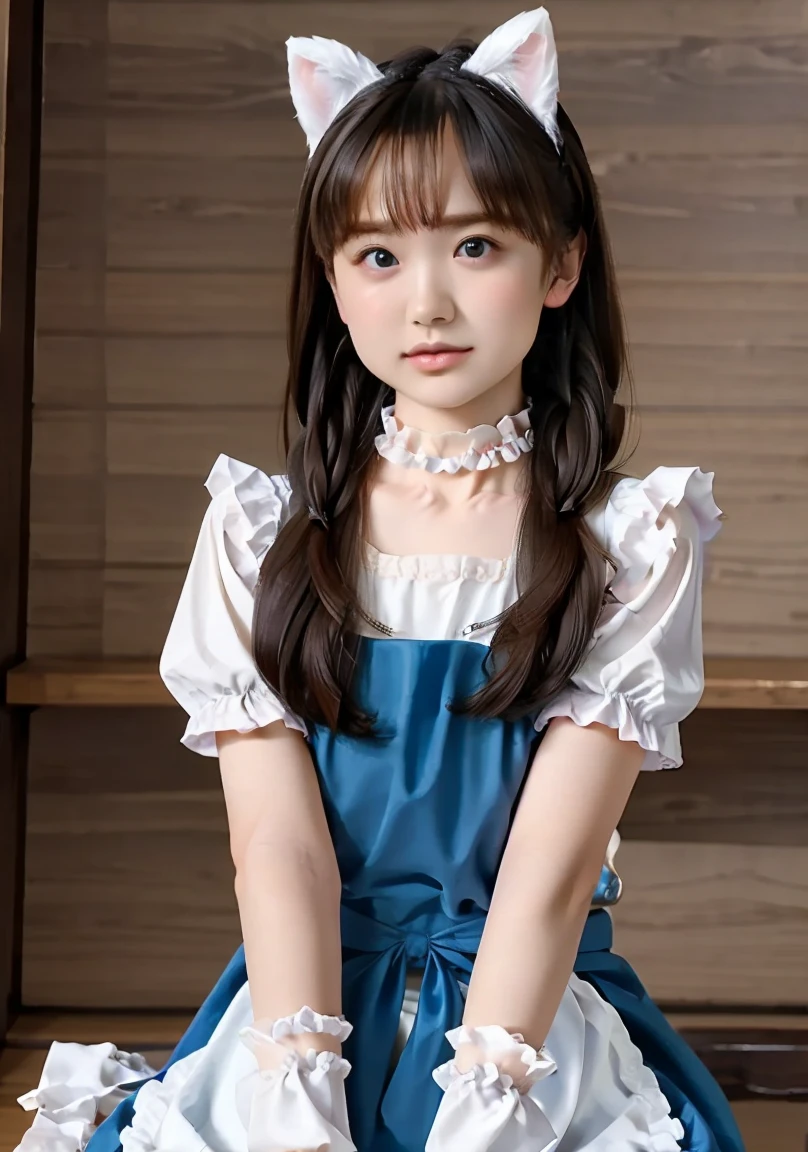 (8-year-old:1.5), Primary school students, (absurderes, 8K, 4K, masutepiece, hyper extreme detailed:1.2), Best Quality, Perfect ???????,Perfect face,Facing forward,High humidity,(solo:1.2),(chubby:1.1), shortness of breath, High humidity, Steamy, blush, Black Hair, Hair ties, sunlight, hair band, Outdoor, hair ornaments, summer, Strong sunlight, (Very short stature:1.4), (A  is sitting and looking at me:1.4), (Fellatio Gesture:1.5), grin, half closed eyes, Confused eyes, Open your mouth ,Sitting,Chair,Heavy breathing ,Hand in front of your mouth, (cum face:1.5), Drooling, (School toilets:1.8), (Peeing:1.6), nude, (spread legs:1.8), necklace, choker, Fishnet tights, Branded bags, cosmetics, condom, (Twin tails:1.2), (Huge penises on both sides:1.6), (Kindergarten smock:1.7)