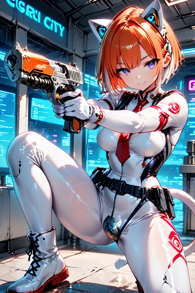 A very energetic Retrouse , (A very energetic Retrouseのとがった乳首:1.0), (A very energetic Retrouseのとがった乳輪:1.0), (Wearing a mechanical armor suit:1.3), Visible navel, Visible thighs, (Focused on a small dynamic 21 year old woman with a laser gun:1.3), (A woman dynamically aiming a laser gun at enemy troops:1.3), (Detailed Warzone battle backgrounds:1.3), (petite and short stature:1.0), (thin waist:1.1), (blondeのポニーテール), (dynamic action angles:1.3), (Laser gun with realistic and accurate details :1.3), (Surrealistic intricate sharp details:1.2), (contrasting light:1.2), (it's raining:1.2), (Wet:1.4), (at night:1.2), (Accurate reflections:1.2).camel toe、huge tit、nipple puff、cleavage、Psycho Gun、cobra、(Red Suit、blonde)、片腕がPsycho Gun、spiritual energy、earrings、earrings、necklace、thick lips、heterochromia、bangles、Caster wheel、first round、hair charm、lip gloss