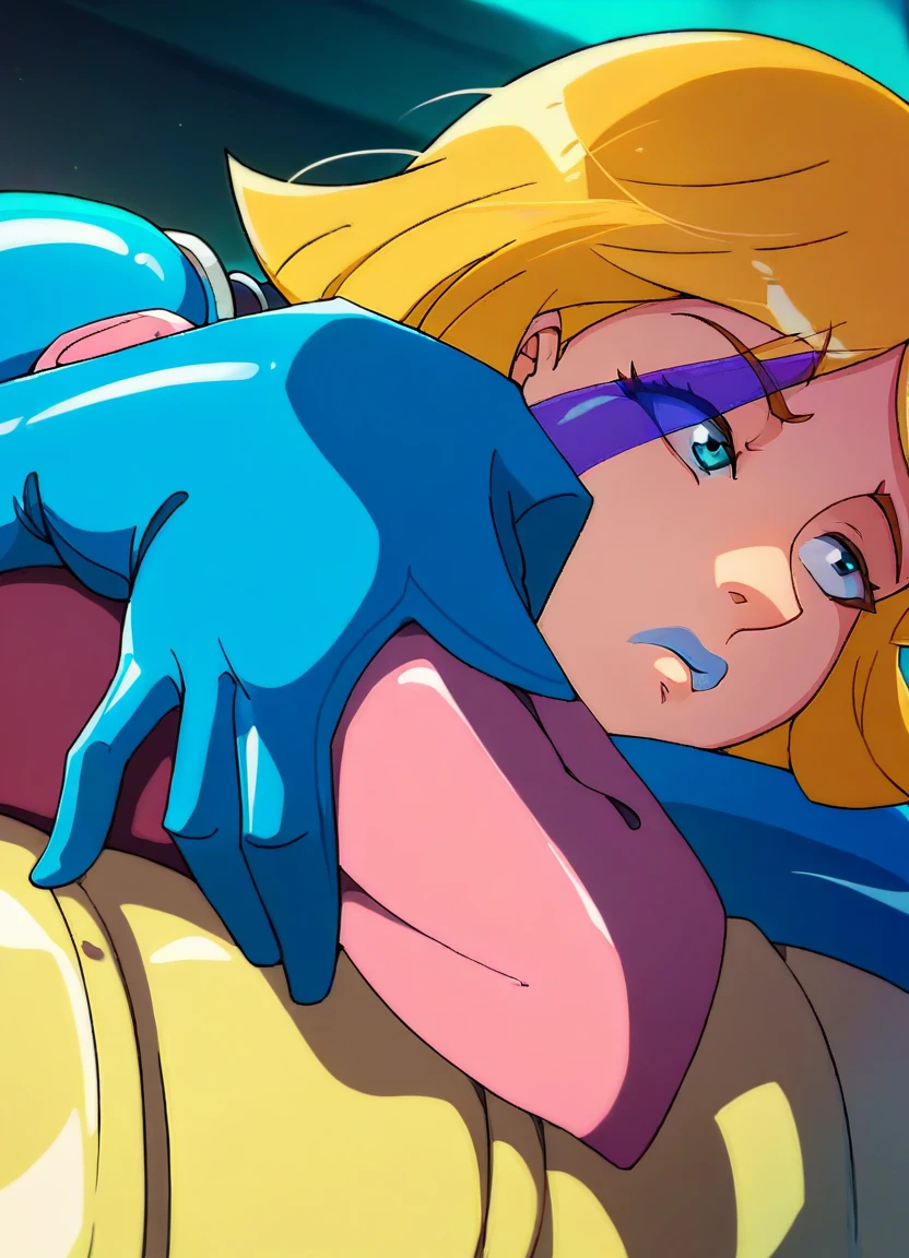 Masterpiece, top quality, high resolution, solo, big breasts, yellow eyes, indoors, bra, thong, (reaching: 1.2), lying down, from above, open arms, smile, bed, disheveled underwear, heavy breathing, sexual facial expression inviting