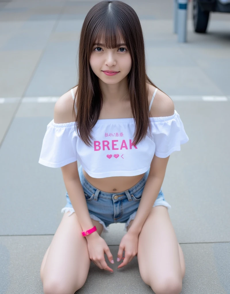 8k,highest quality, Tabletop, Ultra-detailed, 超A high resolution, Realistic, RAW Photos, Absurd, The absolute solution, One Girl, alone,Above the knee shot, View Viewer,Young and beautiful woman in Japan, Super cute face, Attractive appearance, Big Breasts , Long Bob Hair ,smile,(mini skirt, Graphic T-shirts, Combat Boots:1.3),Beautiful Eyes ,the wind is strong, Posing in a crowded street, Glossy lips, Double eyelids on both eyes, Natural Makeup, Long eyelashes, 光沢のある滑らかなライトブラウンのLong Bob Hair, Asymmetrical bangs, Shiny skin, Center image, High resolution, Attention to detail, Detailed hairstyle, Detailed face, Great cinema lighting, Octane Rendering, Vibrant, Ultra-realistic, Perfect limbs, Perfect Anatomy