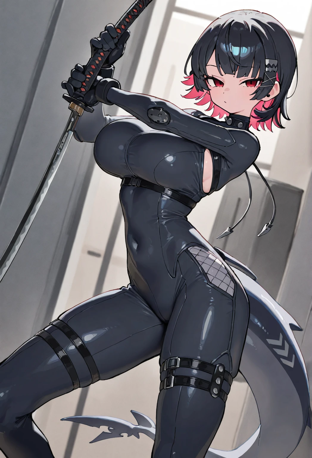 ultra-detailed, Explicit, Beautiful body, Beautiful Nose, Beautiful character design, perfect eyes, perfect face, ultra highres, 4K, beautiful legs, perfect legs, Nice hands, Perfect hand, Masterpiece, Best Quality, Highly detailed, illustration, absurdres, street fighter, doll suit, shadaloo doll, dollsuit, girls, multiple girls, expressionless, blank eyes, looking at viewer, red gloves, emotionless, black latex, corrution, mind control, female combatant, full body, hypnotized, unhappy trance, full body suit, ribbed bodysuit, both arms at side, stand up straight, obey, perfect female body, extremely glossy latex, hypnosis, hypnoLora, empty eyes, Mind control device, poses, brainwashed, submissive_pose, Slave, hat, necktie, stand up straight, standing, standing at attention, belt, extending the right arm from the shoulder into the air with a straightened hand, nazi saluting, military, military saluting, salute, right hand saluting, left hand at side, latex, ribbed bodysuit, wide hip, thicc, a curvy body, garter belt, black thighhighs, frilled sleeves, stakes of purgatory, cure happy, low twintails, feather hair ornament, tiara, wrist cuffs, Cure Happy, Smile Pretty Cure, pink hair, pink eyes