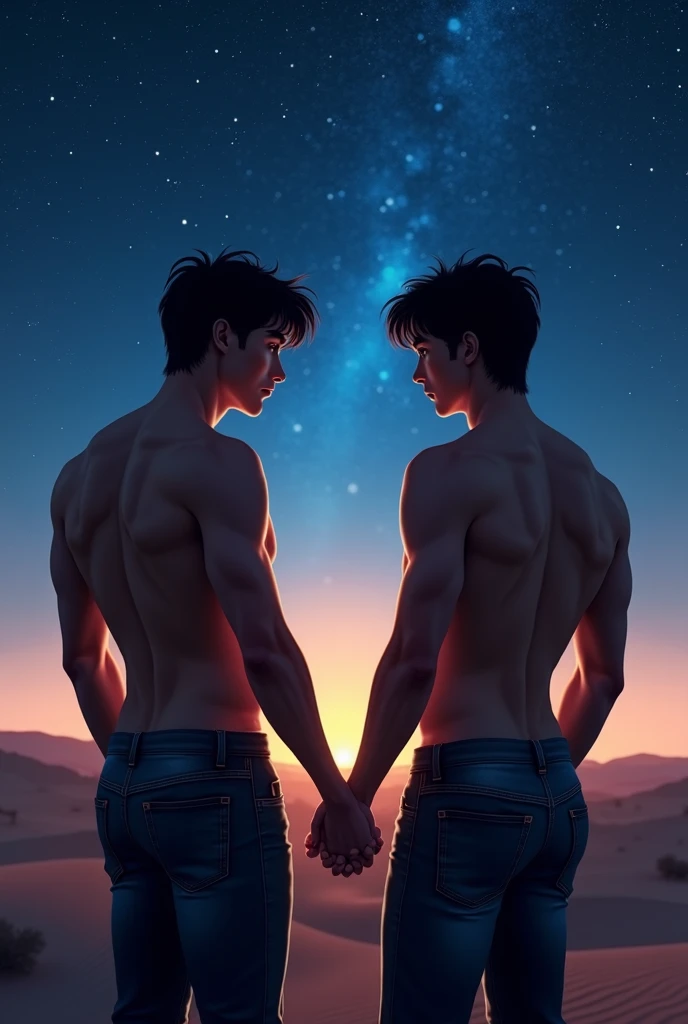 Create a visually stunning, photorealistic image that captures the multifaceted essence of Gemini. Imagine a charismatic male model standing at the crossroads of two divergent paths, symbolizing the duality of the zodiac sign. Surround you with swirling cosmic energies and ethereal mists, representing the ever-changing nature of Gemini's intellect and curiosity. Ensure meticulous attention to detail in model expression, reflecting the intelligence and charm inherent in Gemini personalities. With dynamic lighting and vibrant colors, create a scene that captivates viewers and invites them to explore the depths of Gemini's boundless imagination and restless spirit.