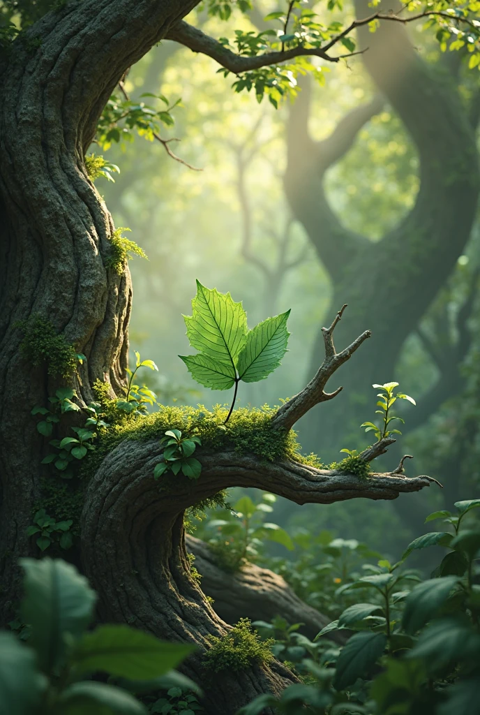 Give me a picture of the book cover “The Colorless Leaf” on an old tree ...