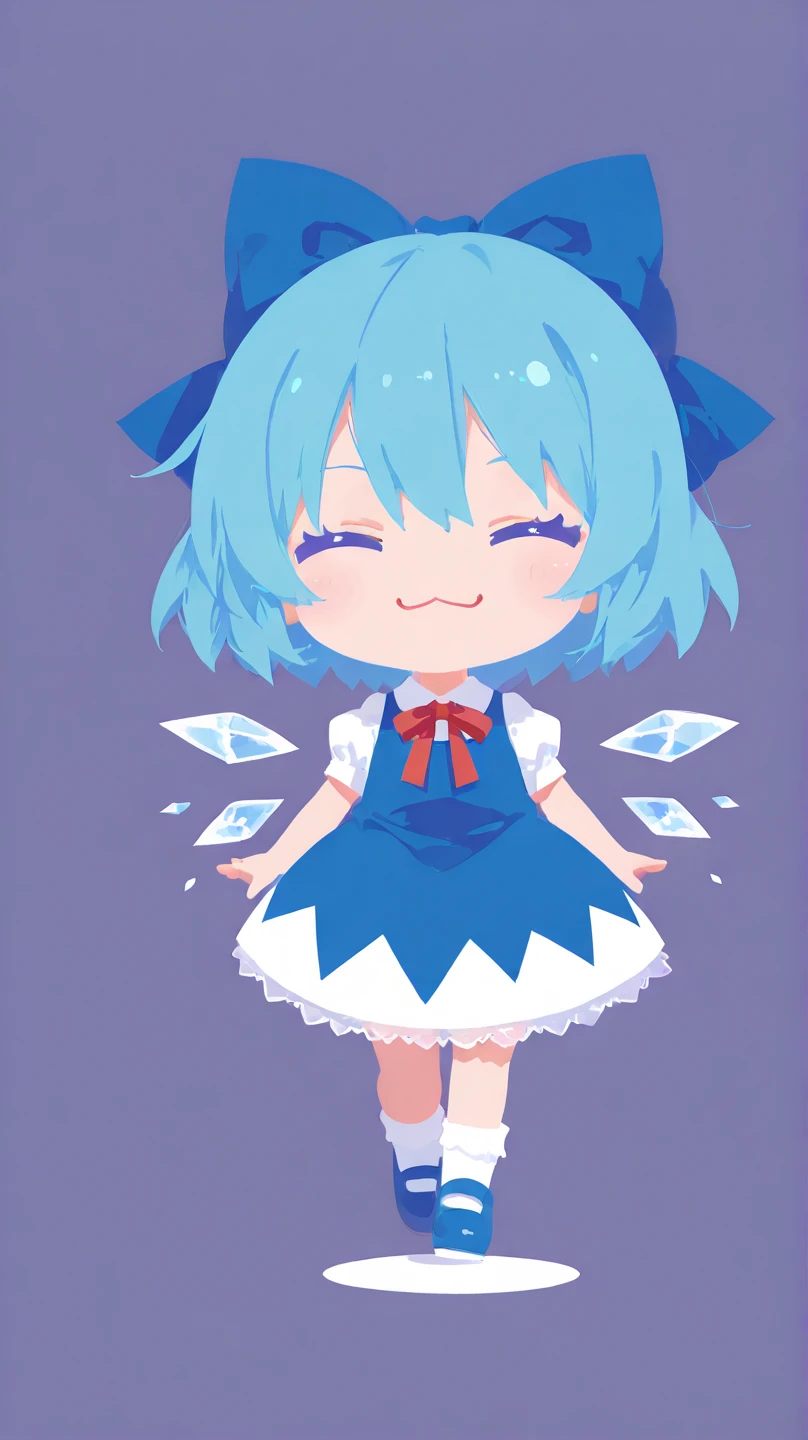 <lora:çªé²è¯º:1>,1girl, solo, cirno, bow, blue_dress, dress, wings, blue_eyes, short_sleeves, white_shirt, blue_hair, short_hair, hair_bow, shirt, collared_shirt, open_mouth, ice_wings, puffy_short_sleeves, puffy_sleeves, ice, red_bowtie, blue_bow, bloomers, smile, underwear, pinafore_dress, red_bow, bowtie, thighhighs, fairy, blush_stickers, ahoge, detached_wings, drooling