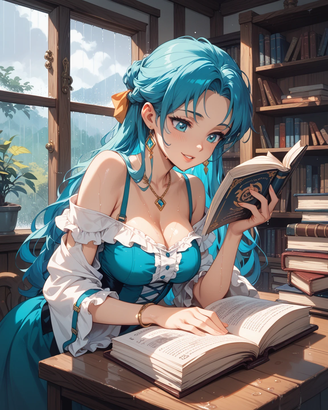 Girl with dragon and book in flower field, Fantasy art style, Detailed fantasy art, Fantasy artwork, Realなファンタジーアート, 4K Fantasy Art, Dragon Girl, epic Fantasy art style hd, HD fantasy art, Fantasy style art, Realなファンタジーアート, epic Fantasy art style, Amazing fantasy art, highly Detailed fantasy art、8K、RAW Photos、Highest quality、Real、Photorealistic、Professional Lighting、mix4、20d、Beautiful Teenage Woman、Japanese、1 female、Big beautiful eyes、Larger breasts