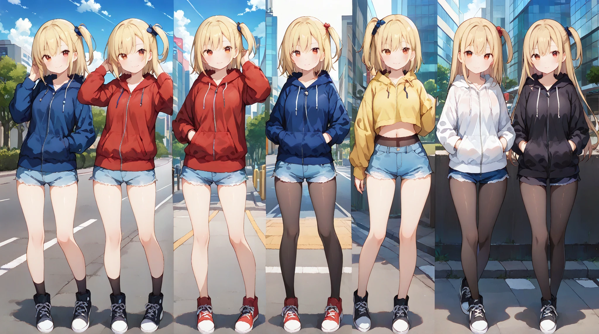 detailed background,
highest quality,
Three beautiful female robots in their twenties,
full body shot,
all facing forward,
Everyone is showing off their bodies,
Everyone is embarrassed,
All perfect, cute and beautiful human female faces,
Everyone except their faces are machines.,
All internal skeletons exposed,
Everyone has cute hairstyles,
All have huge chests,
smile,
Each has a different internal skeleton,
Everyone's internal skeleton is clearly visible,
All have floral and pastel colored internal skeletons,
Everyone has casters at their feet-is attached,
All the members added accents with headsets and headbands.